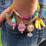 4mm Rainbow Stretch Bead Bracelet