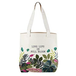 Canvas Tote-Live Life in Full Bloom