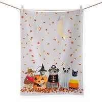 Halloween Cats Tea Towel