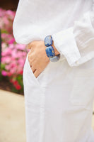 Blue Lapis Chicklet Cooling Bracelet