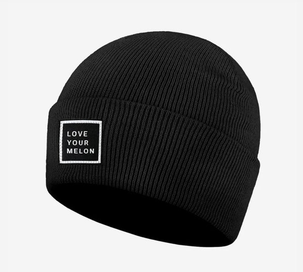 BLACK ACRYLIC CUFFED BEANIE