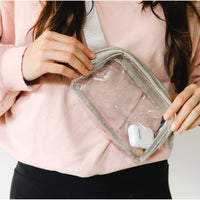 Natural Beige Clear Belt Bag