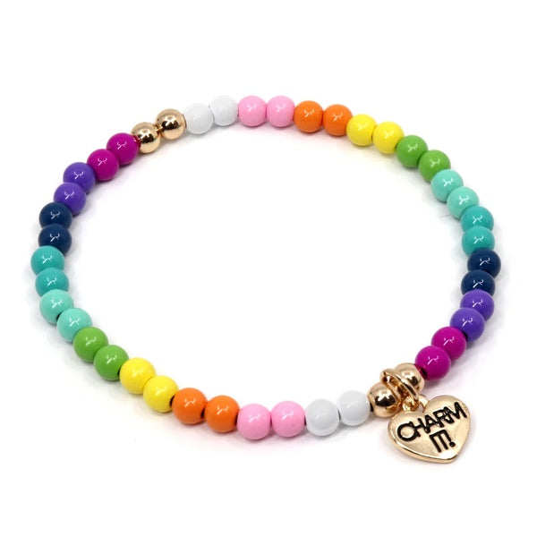 4mm Rainbow Stretch Bead Bracelet