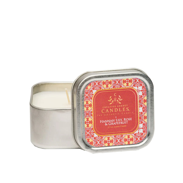 Hannah Lily, Rose, & Grapefruit Tin 2-In-1 Soy Lotion Candle