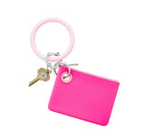 Gingham Tickled Pink Silicone Key Ring