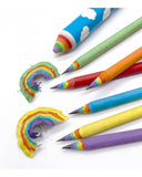 Recycled Rainbow Pencil With Eraser Set