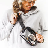 Midnight Black Clear Belt Bag